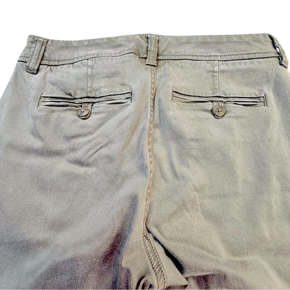 Liverpool Los Angeles Olive Green Boyfriend Cut Soft Khaki Pants  Cuffed Ankle - Picture 14 of 16